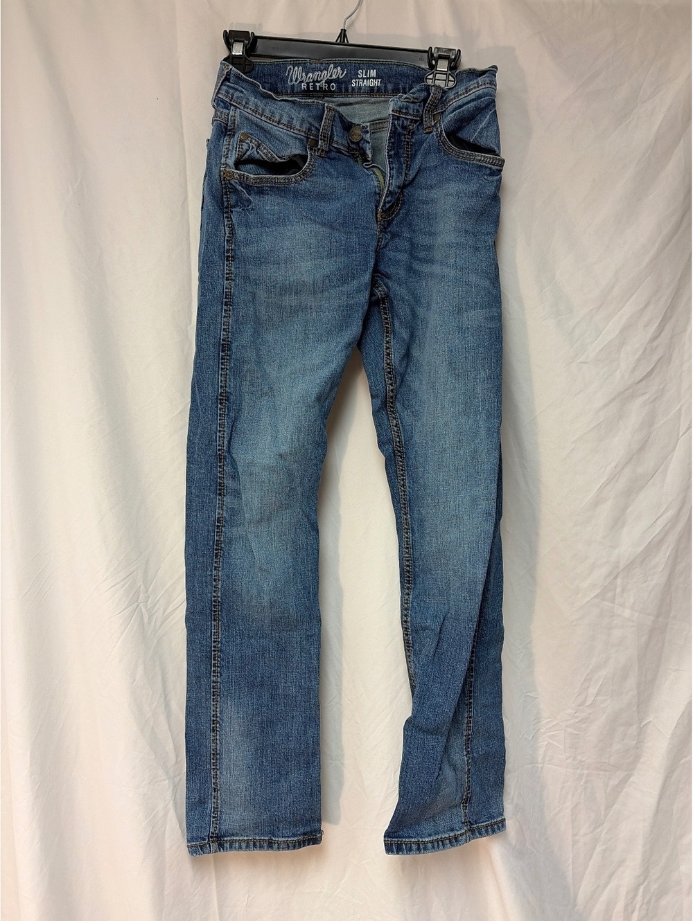 Wrangler Retro Slim Straight Jeans 2JX32 Blue Denim